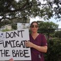 pesticide protester