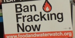 anti-fracking sign