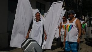 Angel wings at Pulse shooting funeral