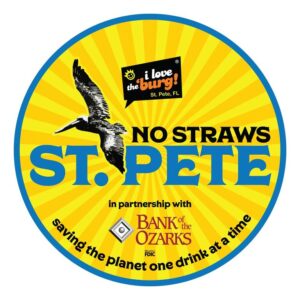 No Straws St. Pete logo plastic plastics
