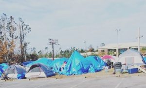 Hurricane Michael tent city