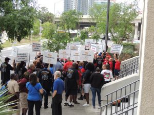 rally demonstration HSEF Hillsborough Schools Employees Federation