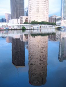 Tampa beercan building reflection
